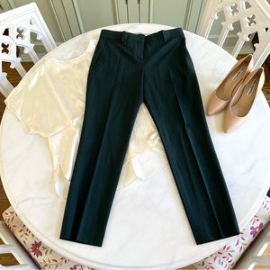 Theory Treeca Wool-Blend Cropped Pants Sz 2 Green